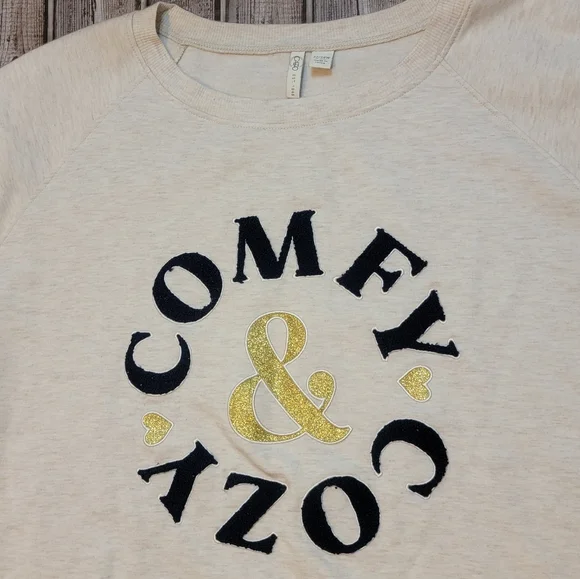 Cato Comfy & Cozy Beige Sweatshirt Size 22/24W - Picture 3 of 6